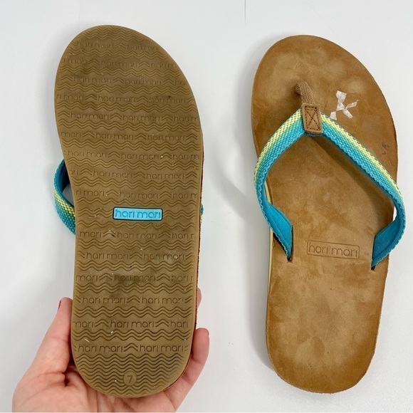 Hari Mari Scouts Breeze Flip Flops in Aqua Minimalist Resortwear Summer Shoe 7‎ - Picture 9 of 12
